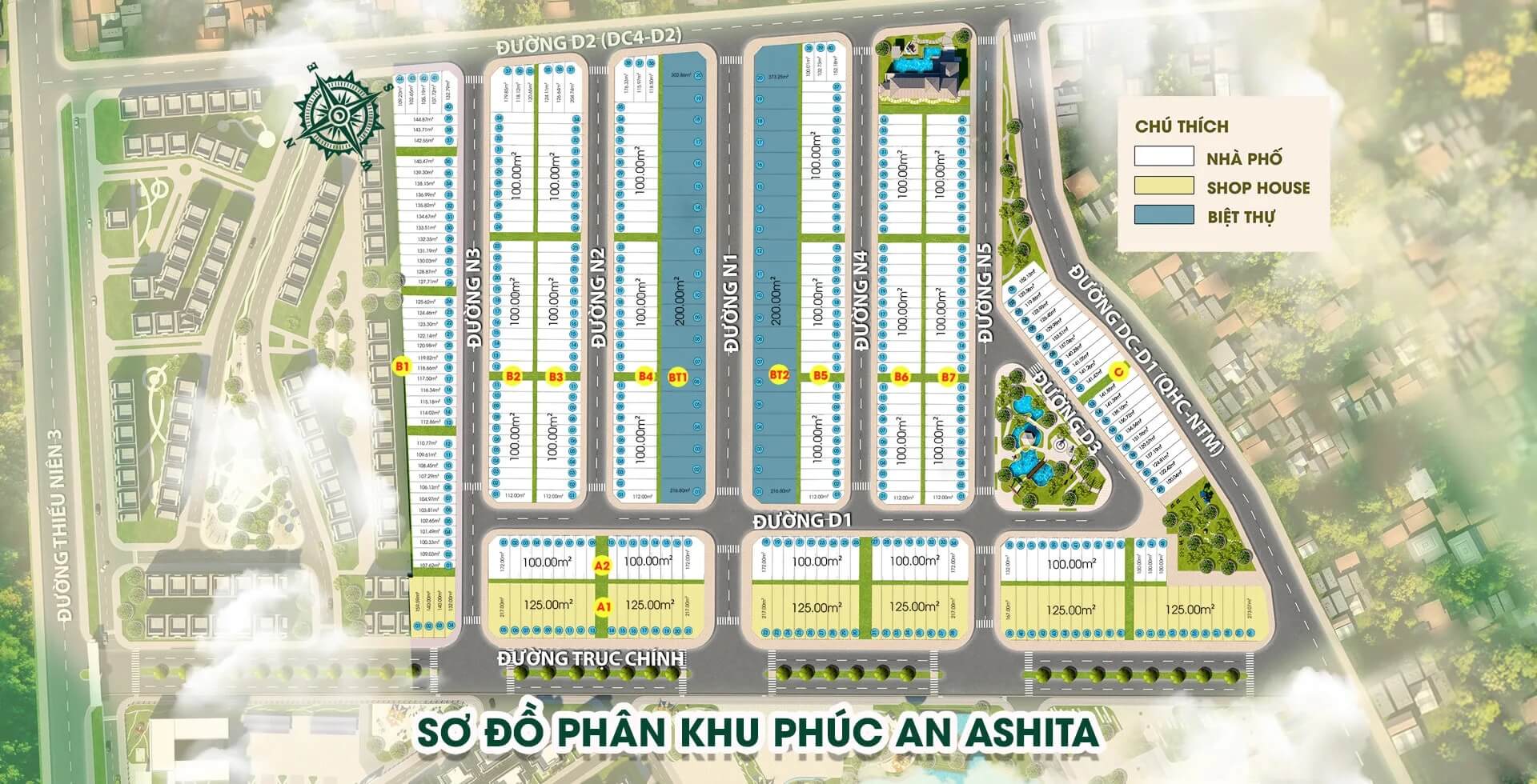 Sơ đồ phân lô dự án Phúc An Ashita Sơ đồ phân lô dự án Phúc An Ashita