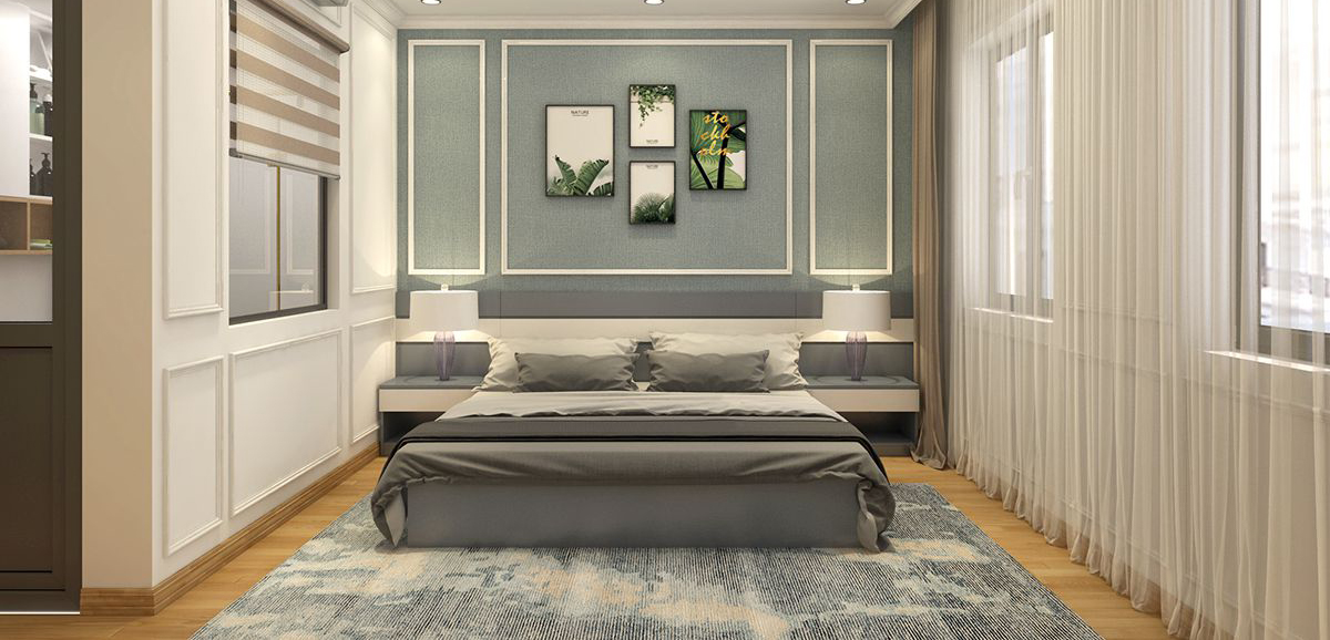 Phòng ngủ nhà phố hiện đại