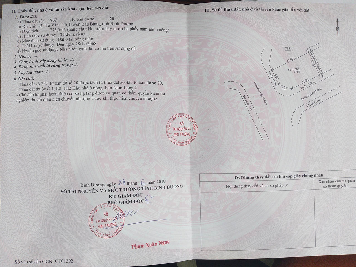 Sổ hồng sản phẩm Phúc An Garden