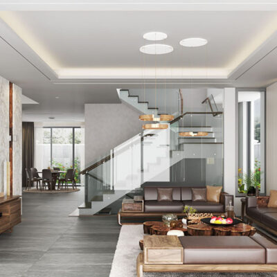 Thiết kế phòng khách biệt thự