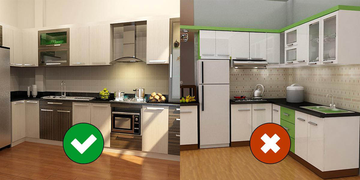 Không đặt bếp gần tủ lạnh