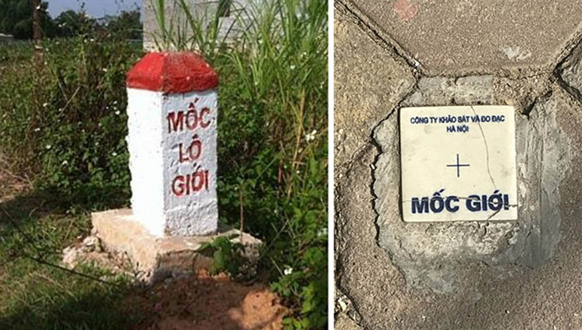 Mốc lộ giới giúp xác định lộ giới