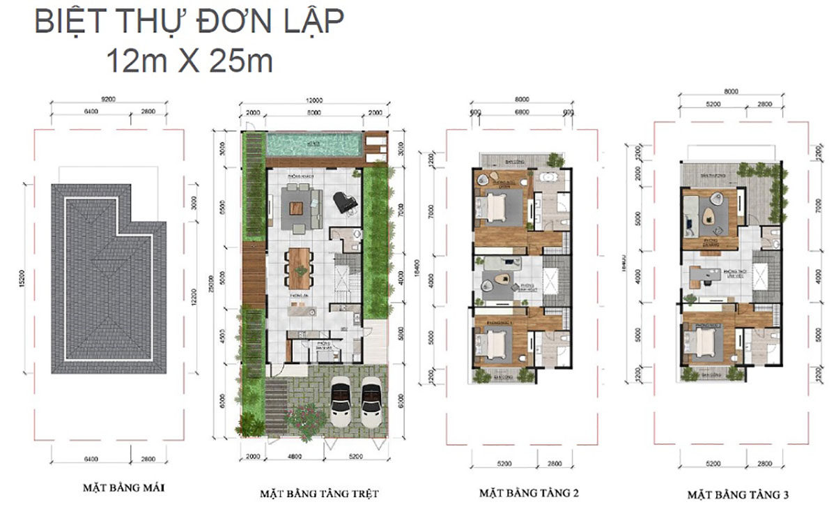 Bản vẽ biệt thự đơn lập