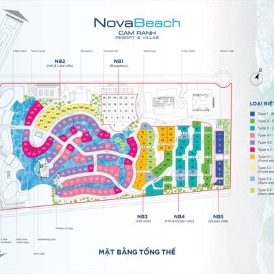 Mặt bằng tổng thể dự án Novabeach Cam Ranh