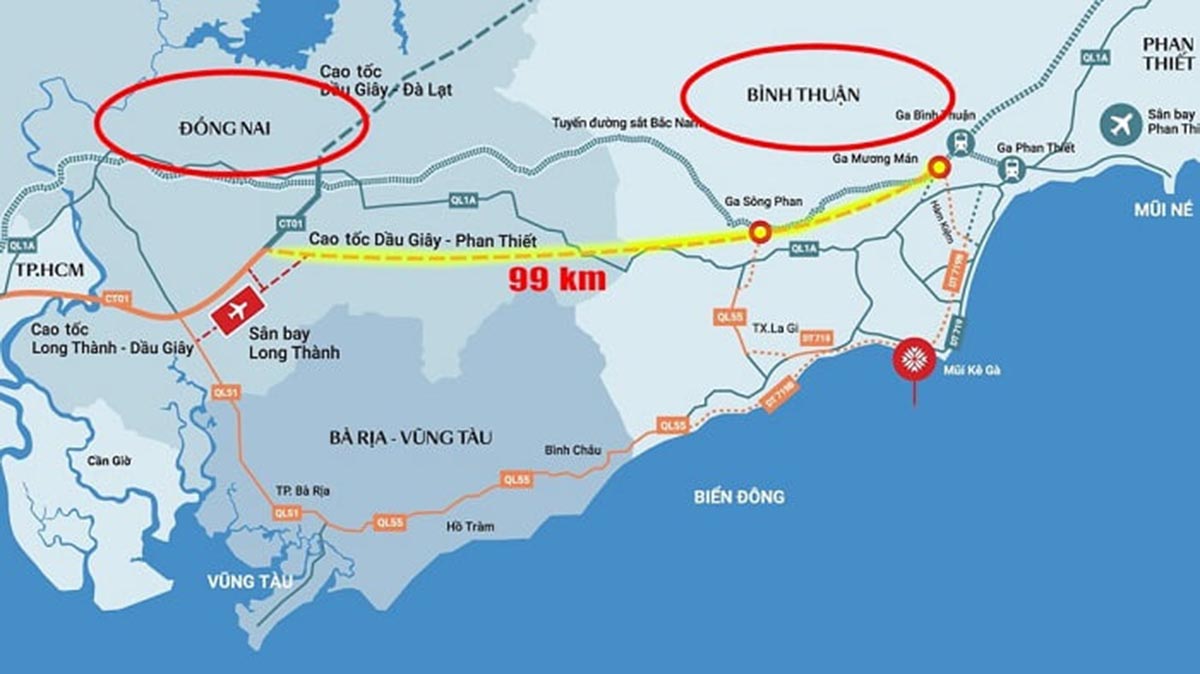 Cao tốc Phan Thiết - Dầu Giây giúp kết nối Phan Thiết, Bình Thuận với nhiều khu vực