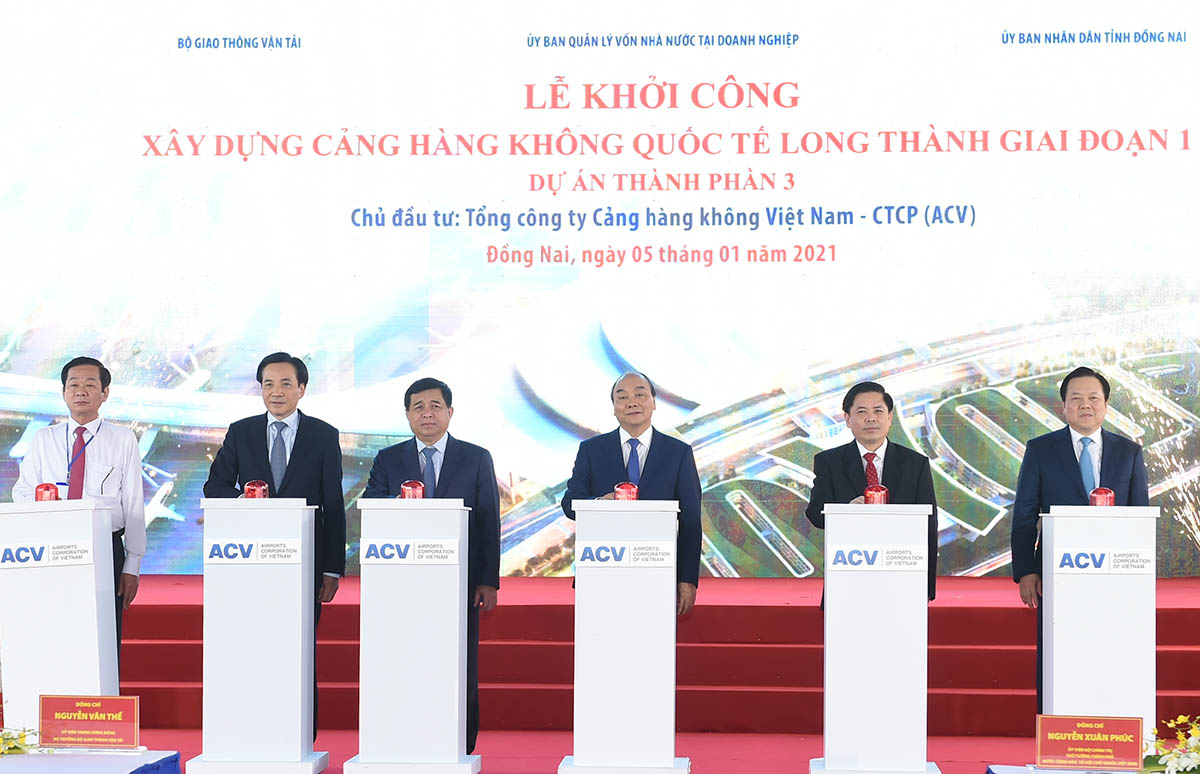Tiến độ xây dựng Sân bay Long Thành mới nhất năm 2021 - dự án được khởi công tháng 05/2021