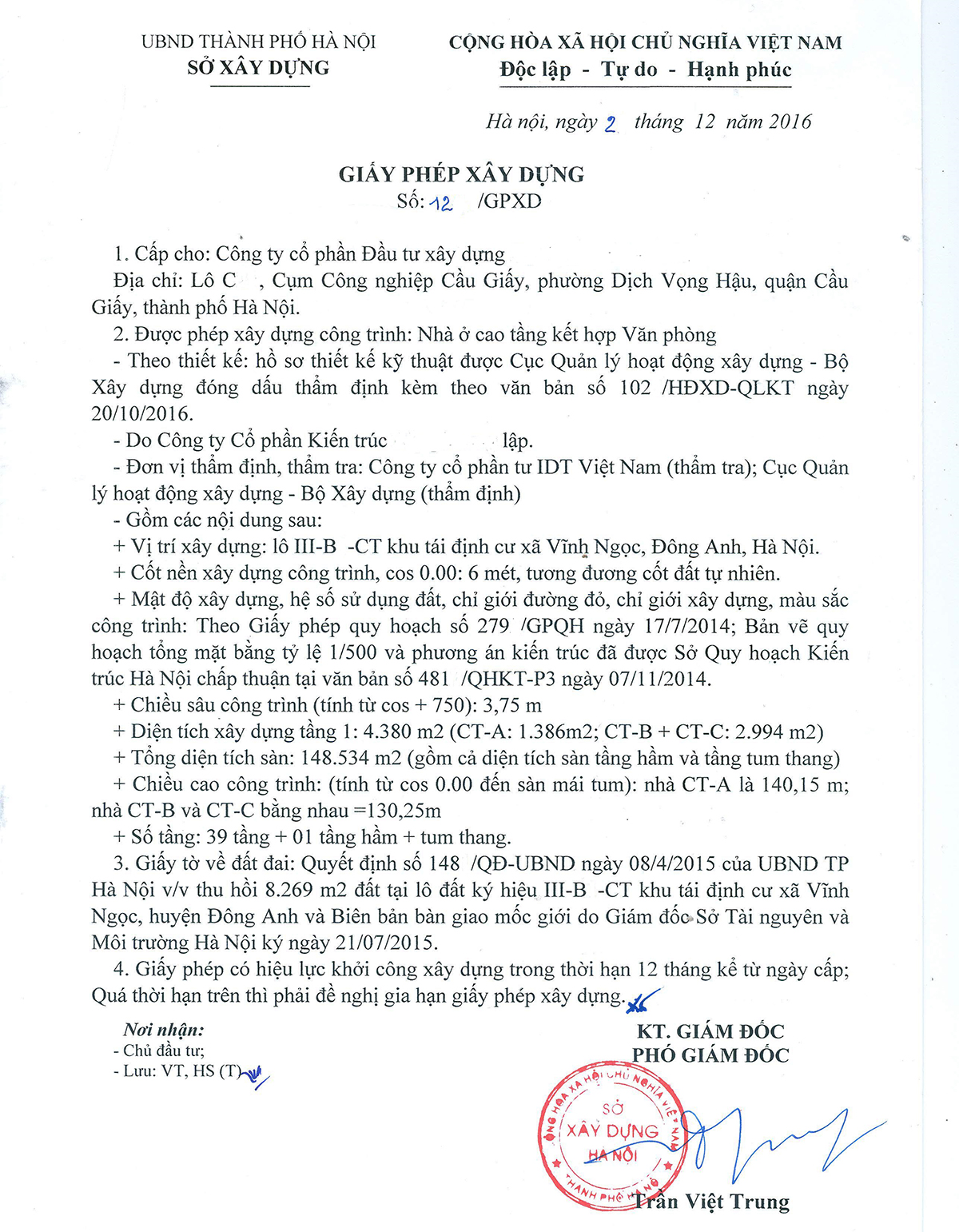 Trả kết quả trong vòng 15 ngày làm việc