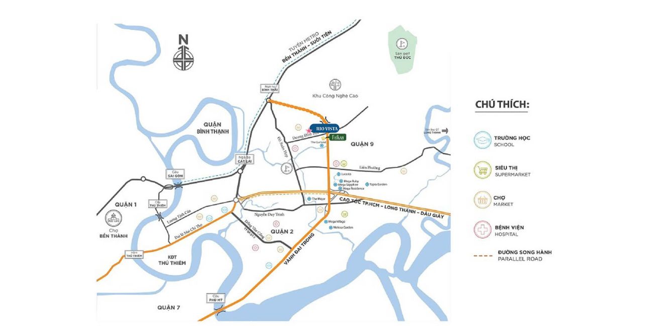 Vị trí dự án khu dân cư Rio Vista