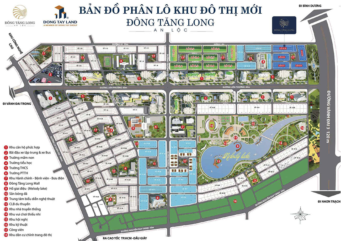 Bản đồ phân lô dự án