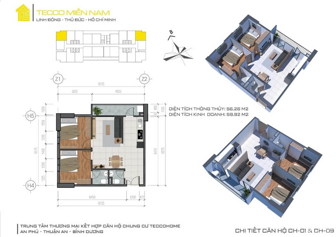 Chi tiết căn hộ CH 01 và CH 09
