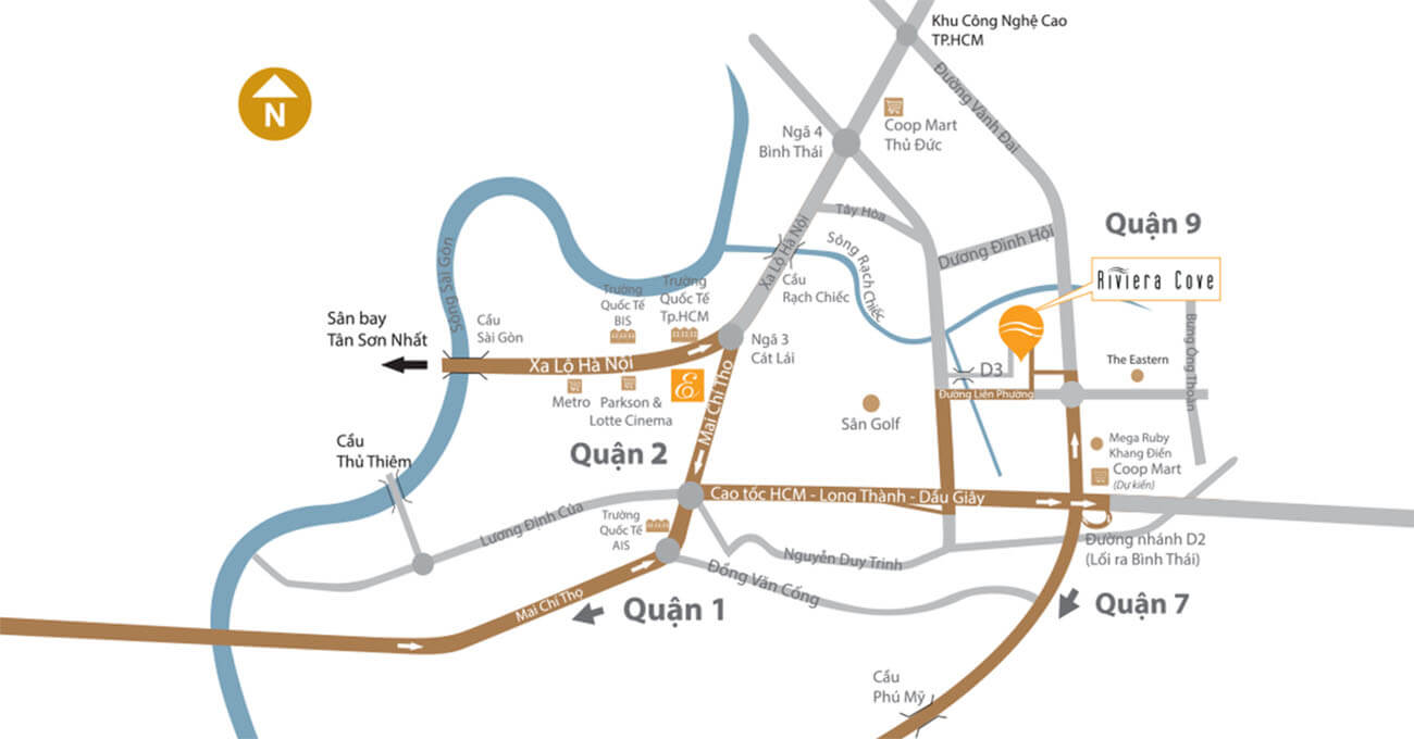 Nhiều tuyến đường huyết mạch xung quanh