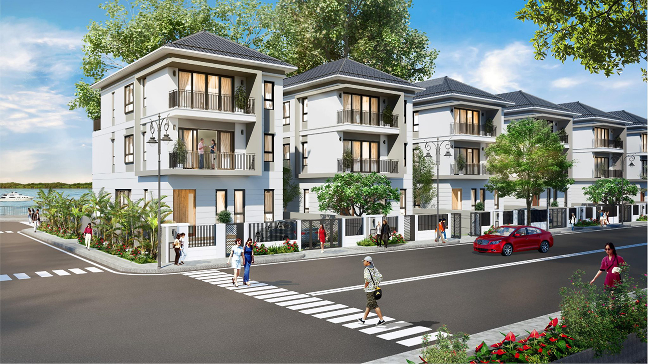 Nội khu rộng với các sản phẩm nhà phố đẳng cấp