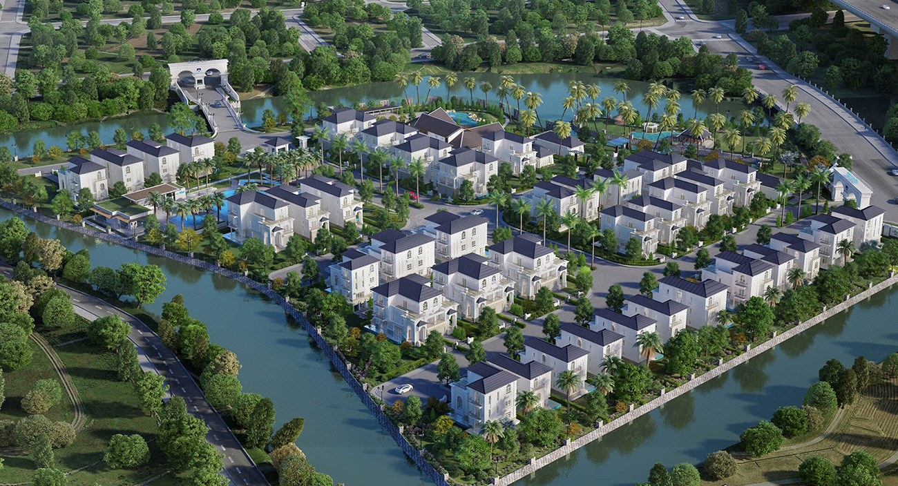 Phối cảnh biệt thự tại dự án