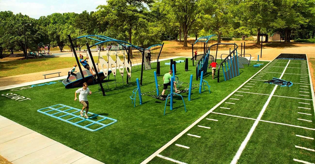 Sân tập thể thao ngoài trời rộng