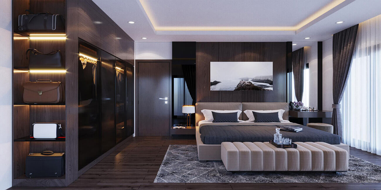 Thiết kế phòng ngủ sang trọng