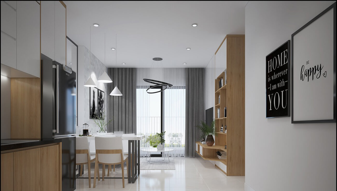 Vật liệu gỗ làm điểm nhấn