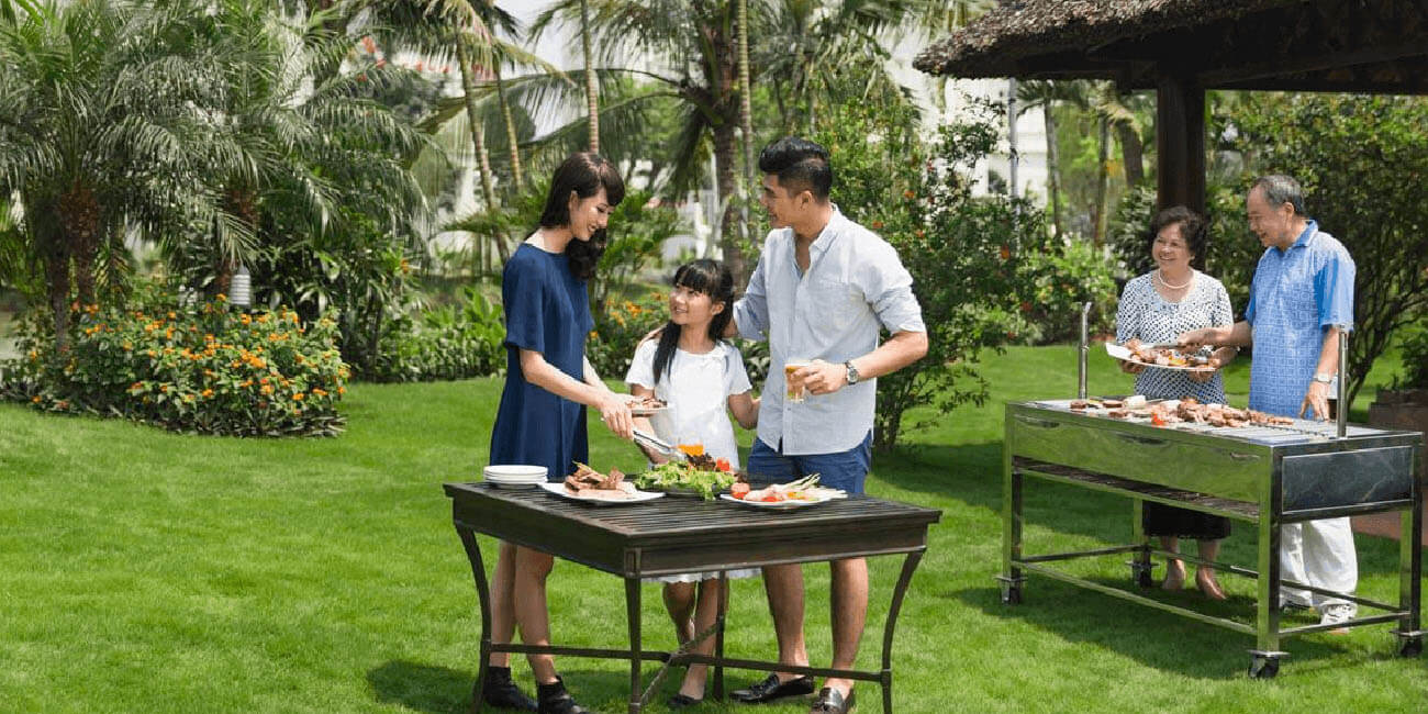 Vườn nướng BBQ với không gian xanh rộng