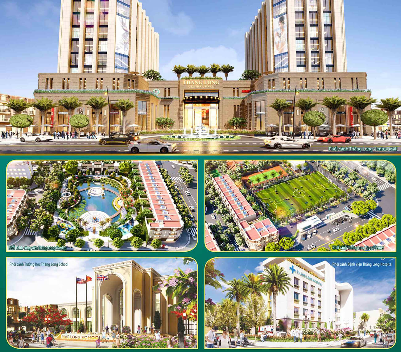 Các phân khu tiện ích tại dự án