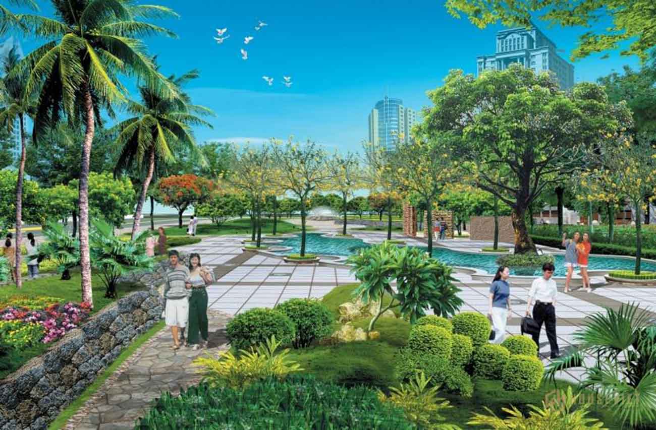 Công viên cây xanh rộng