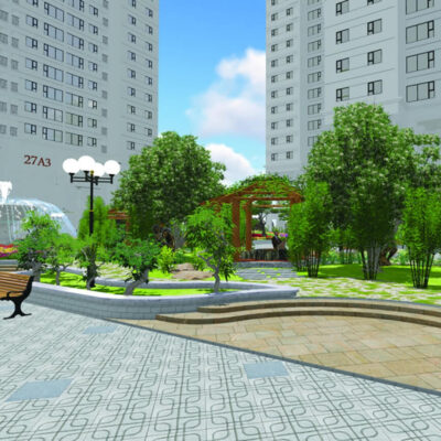 Công viên nội khu hòa hợp với thiên nhiên
