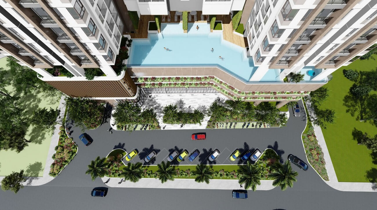 Đường nội khu được xây dựng rộng