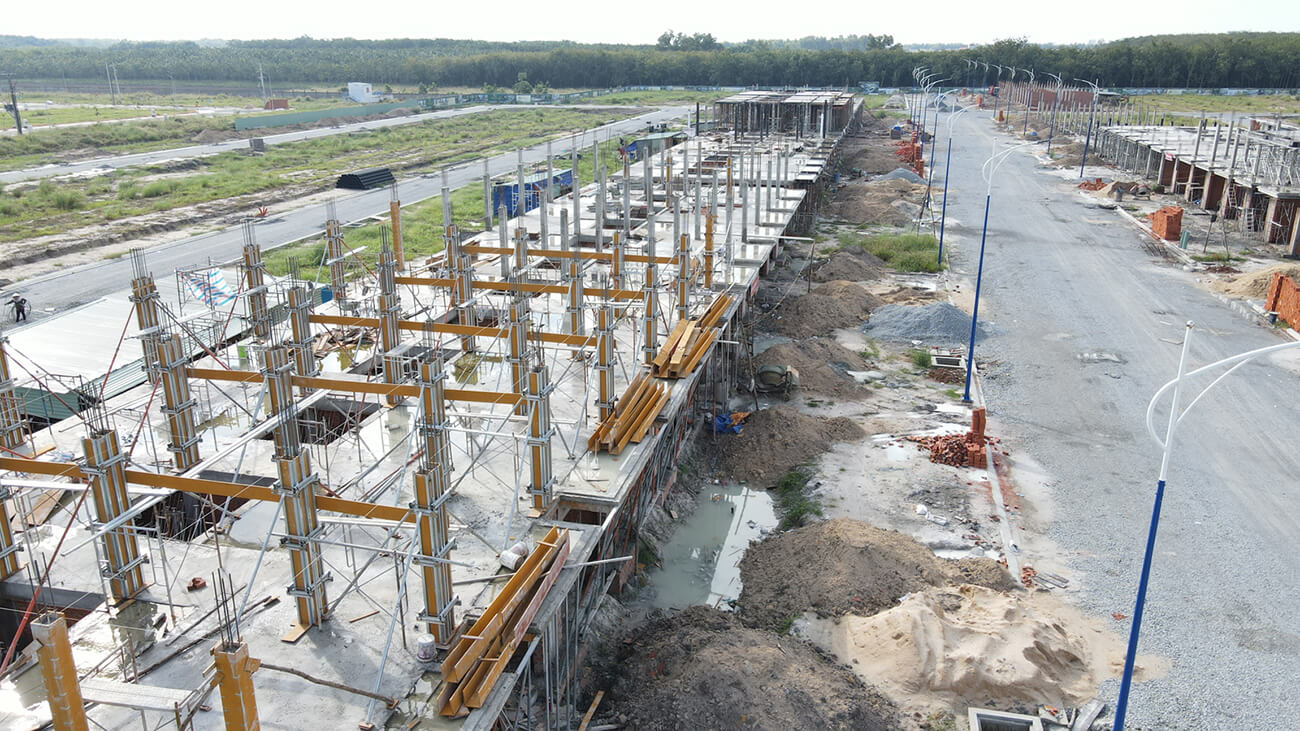 Đường nội khu xây dựng với lộ giới rộng