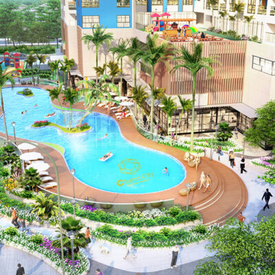 Hồ bơi rộng cho cư dân thư giãn
