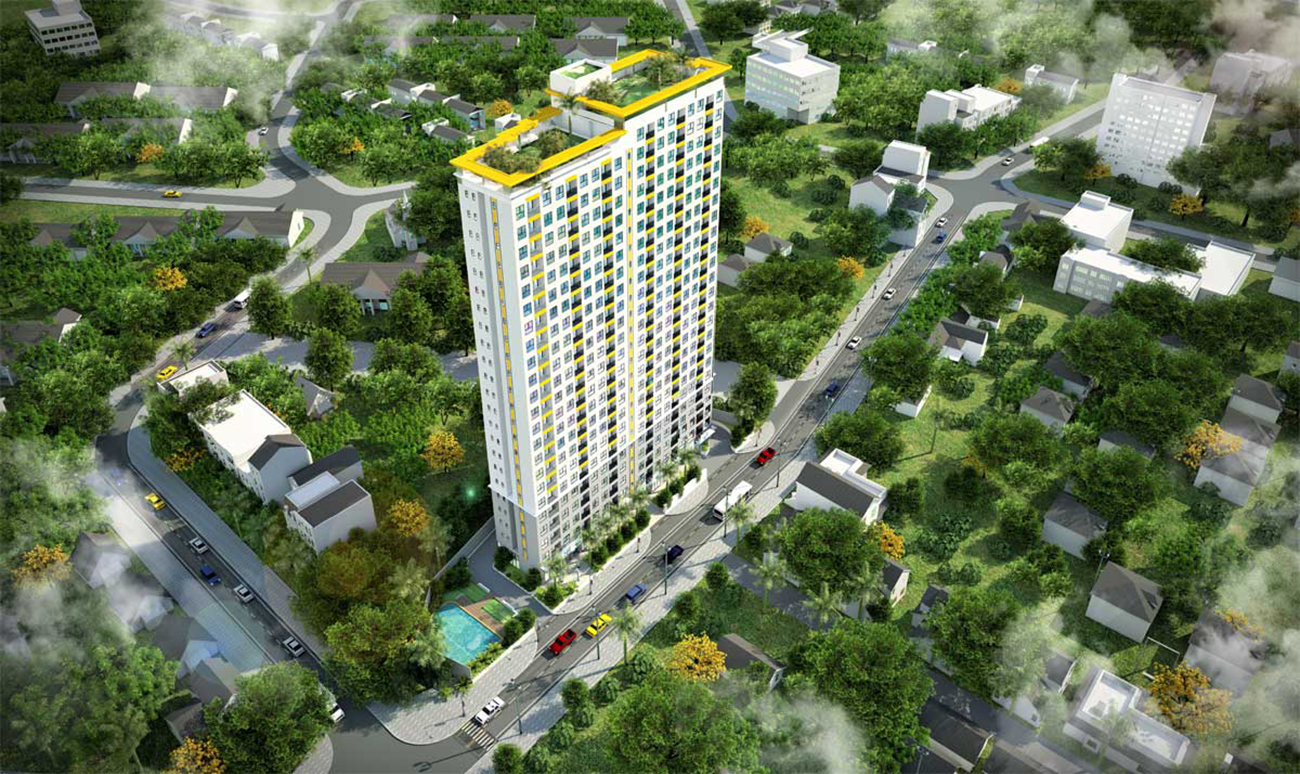 Một tòa tháp cao 24 tầng