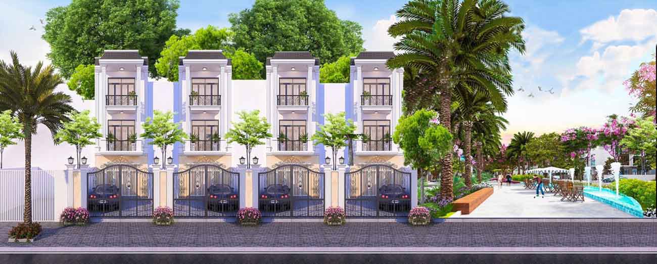 Phối cảnh nhà phố Louis Resident Dĩ An