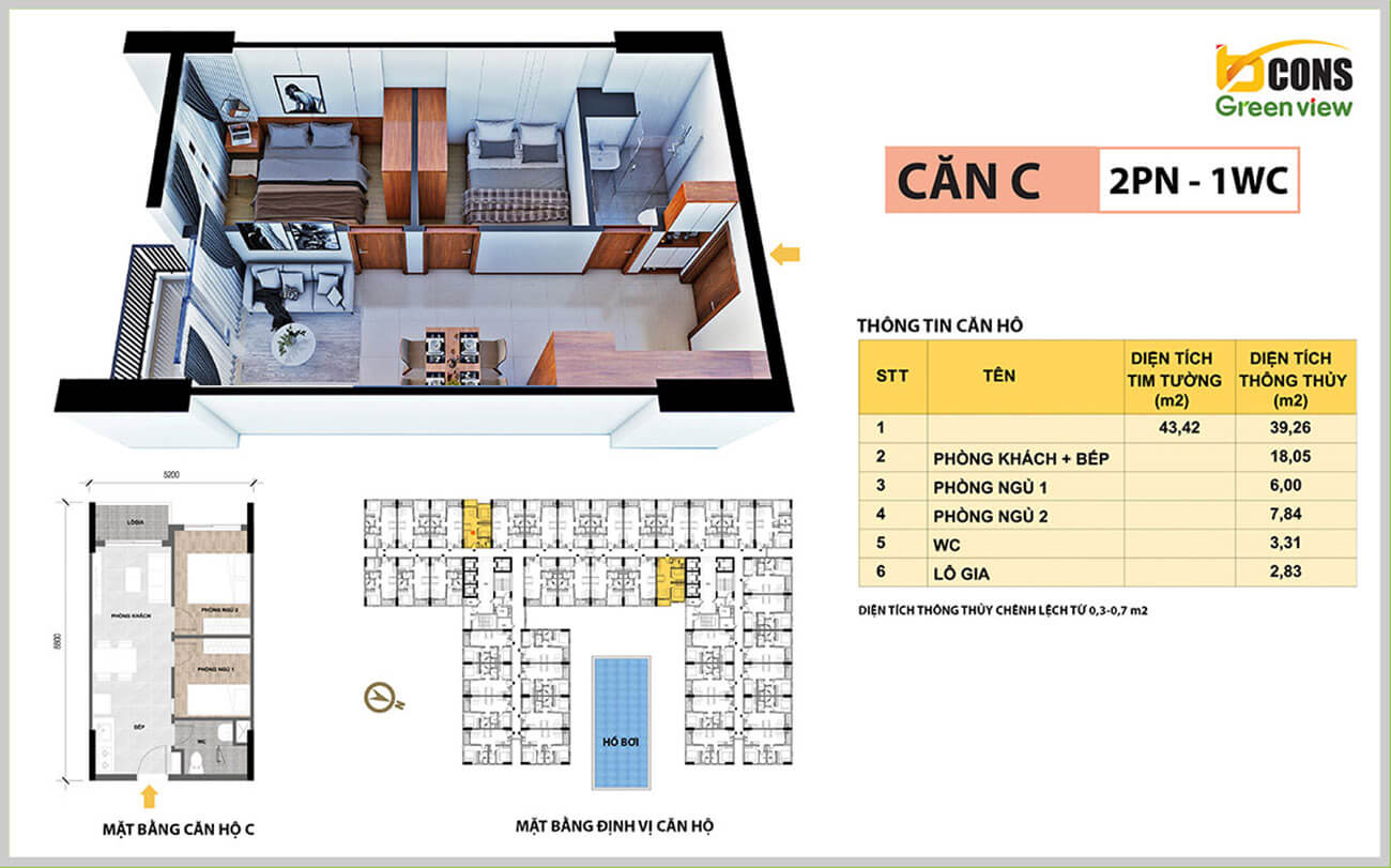 Thiết kế căn 40m2
