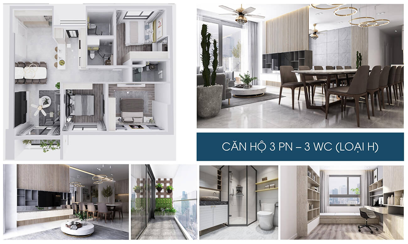 Thiết kế căn hộ loại H