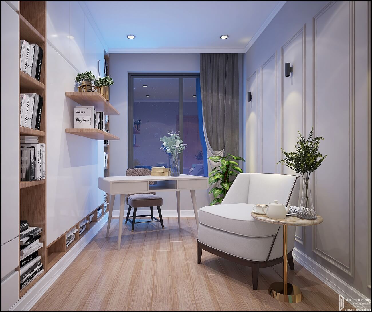 Thiết kế phòng làm việc tinh tế