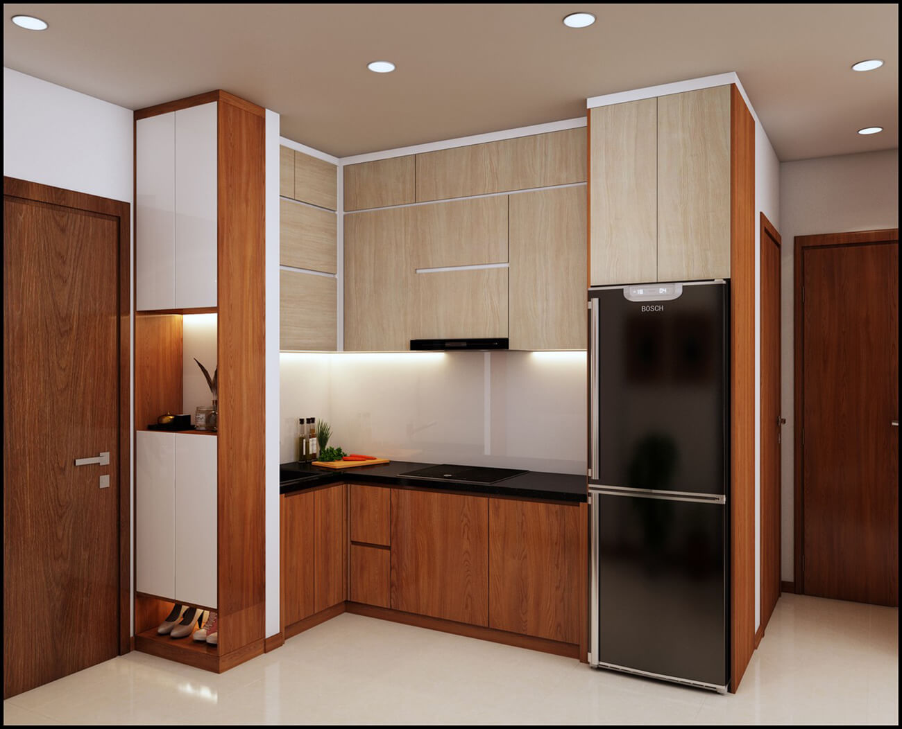 Vật liệu gỗ làm điểm nhấn nổi bật