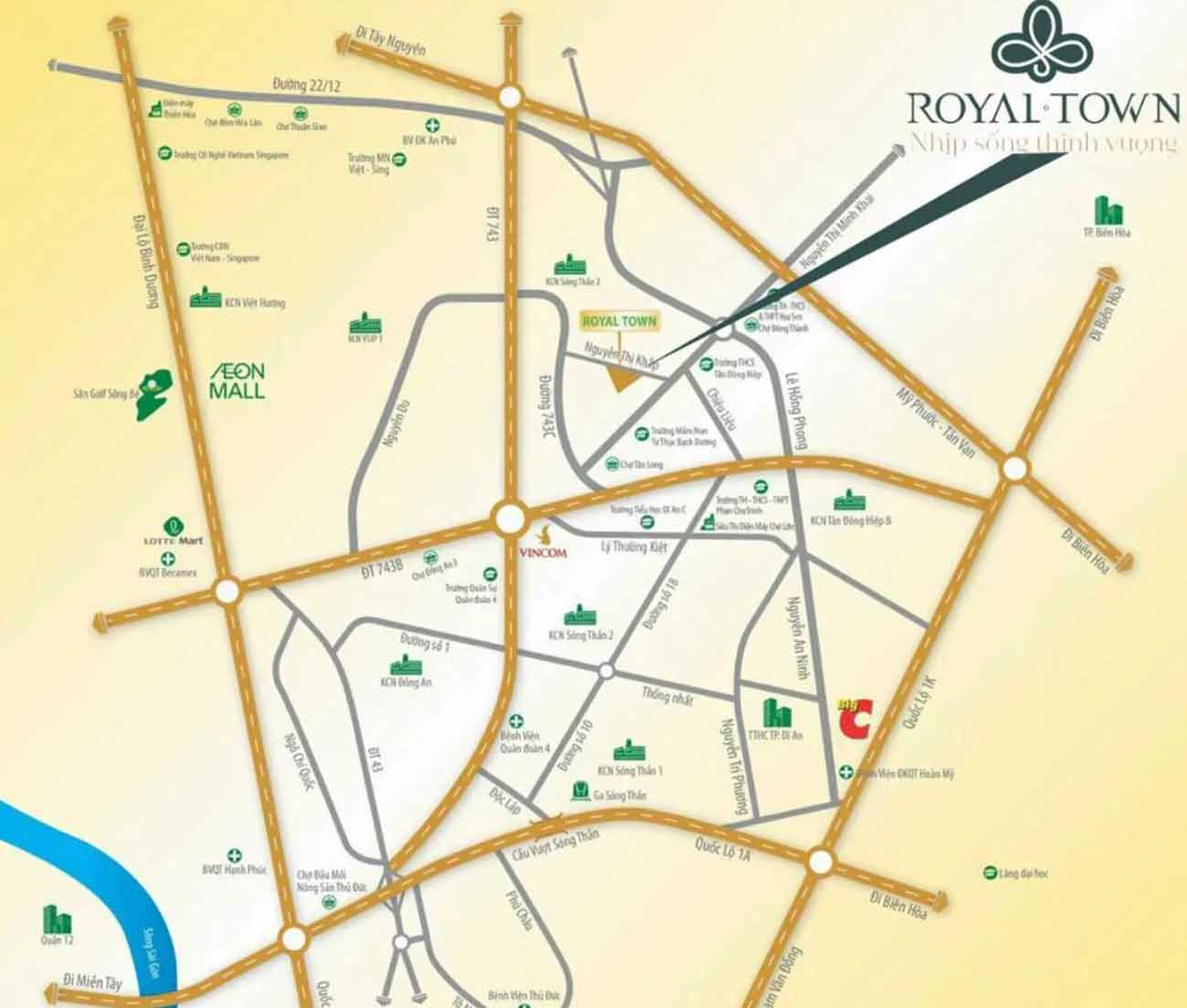 Vị trí khu căn hộ Royal Town
