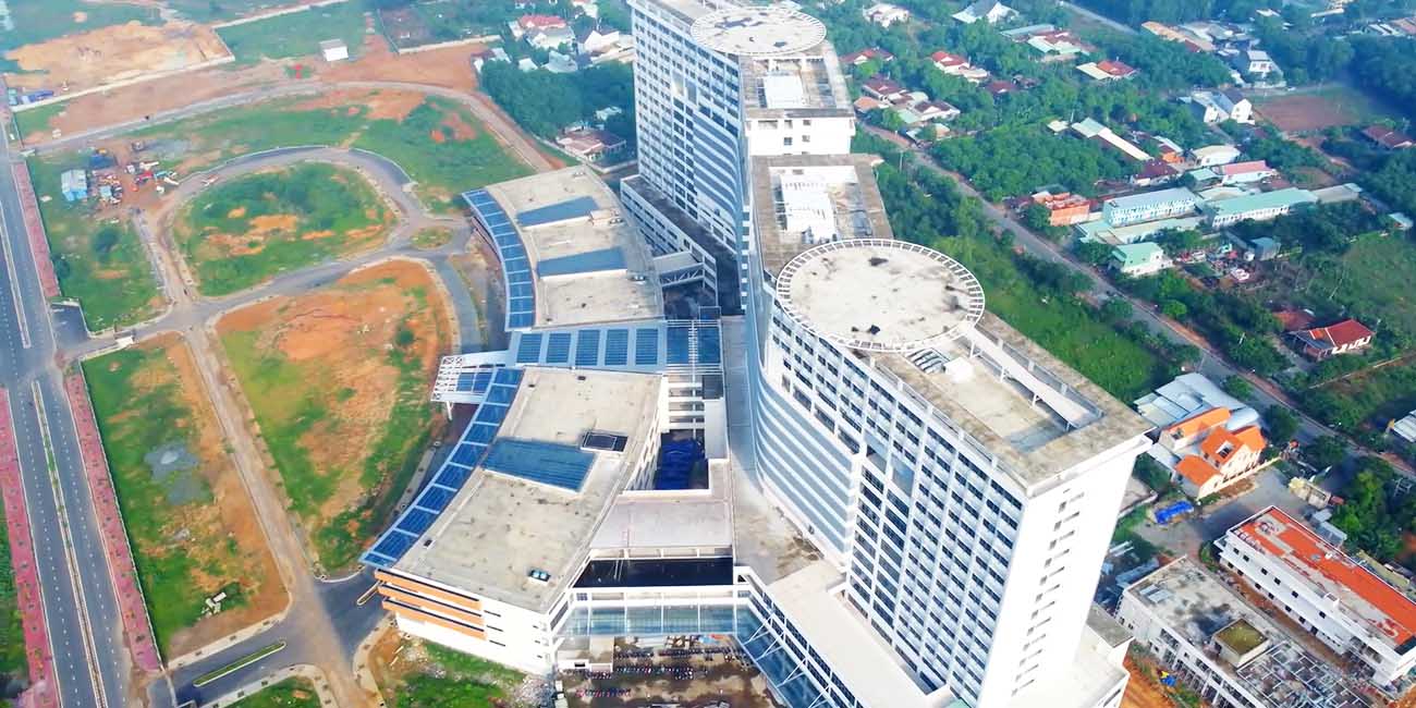 Tiến độ xây dựng bệnh viện 1500 giường đã hoàn thành phần thô