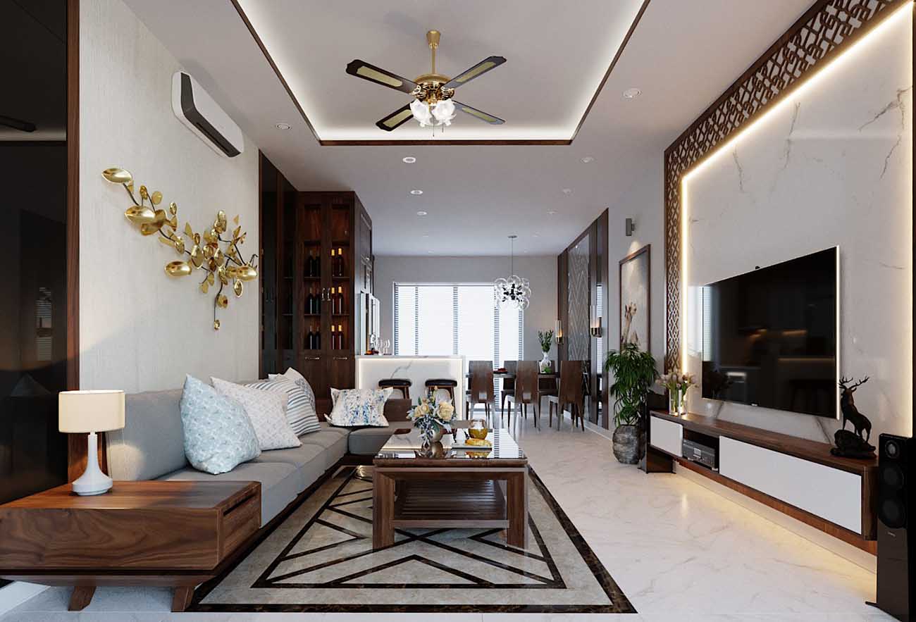 Vì sao nên phối màu sơn cho phòng khách