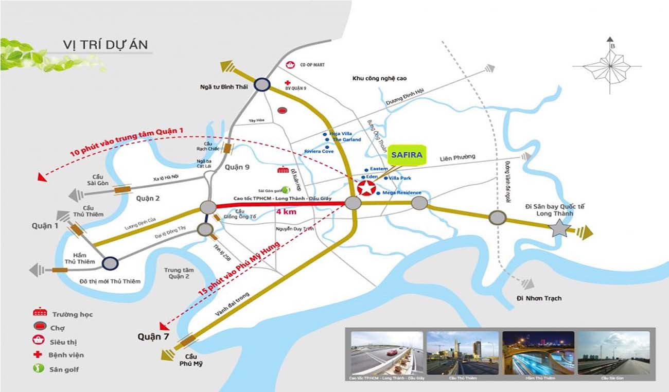Vị trí dự án Safira Khang Điền