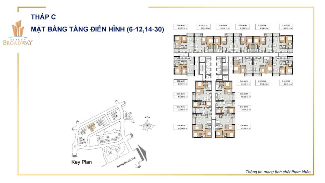 Mặt bằng dự án Saigon Broadway 6x12m, 14x30m