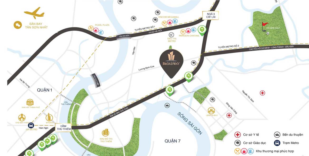 Vị trí dự án Saigon Broadway Novaland