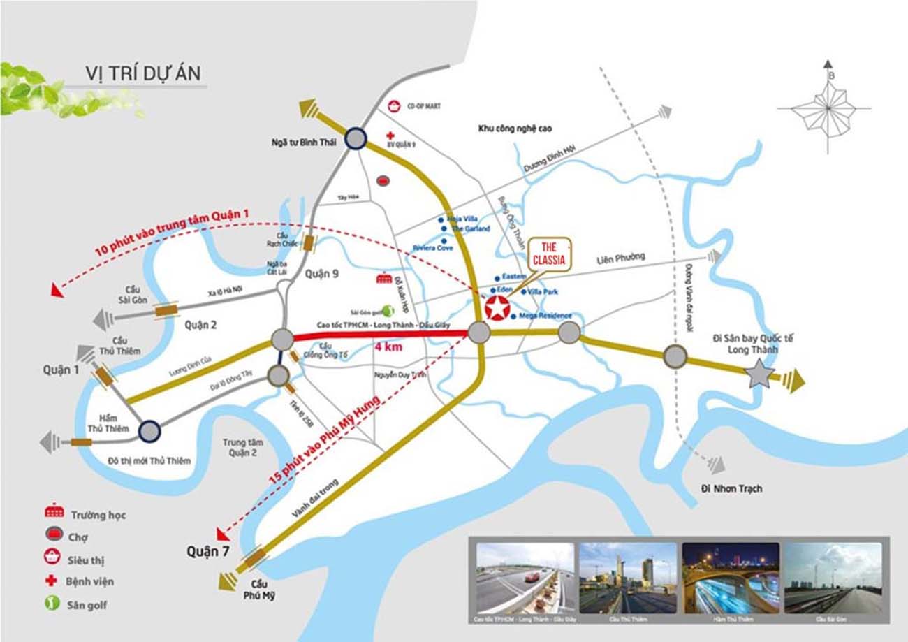 Vị trí dự án The Classia Khang Điền