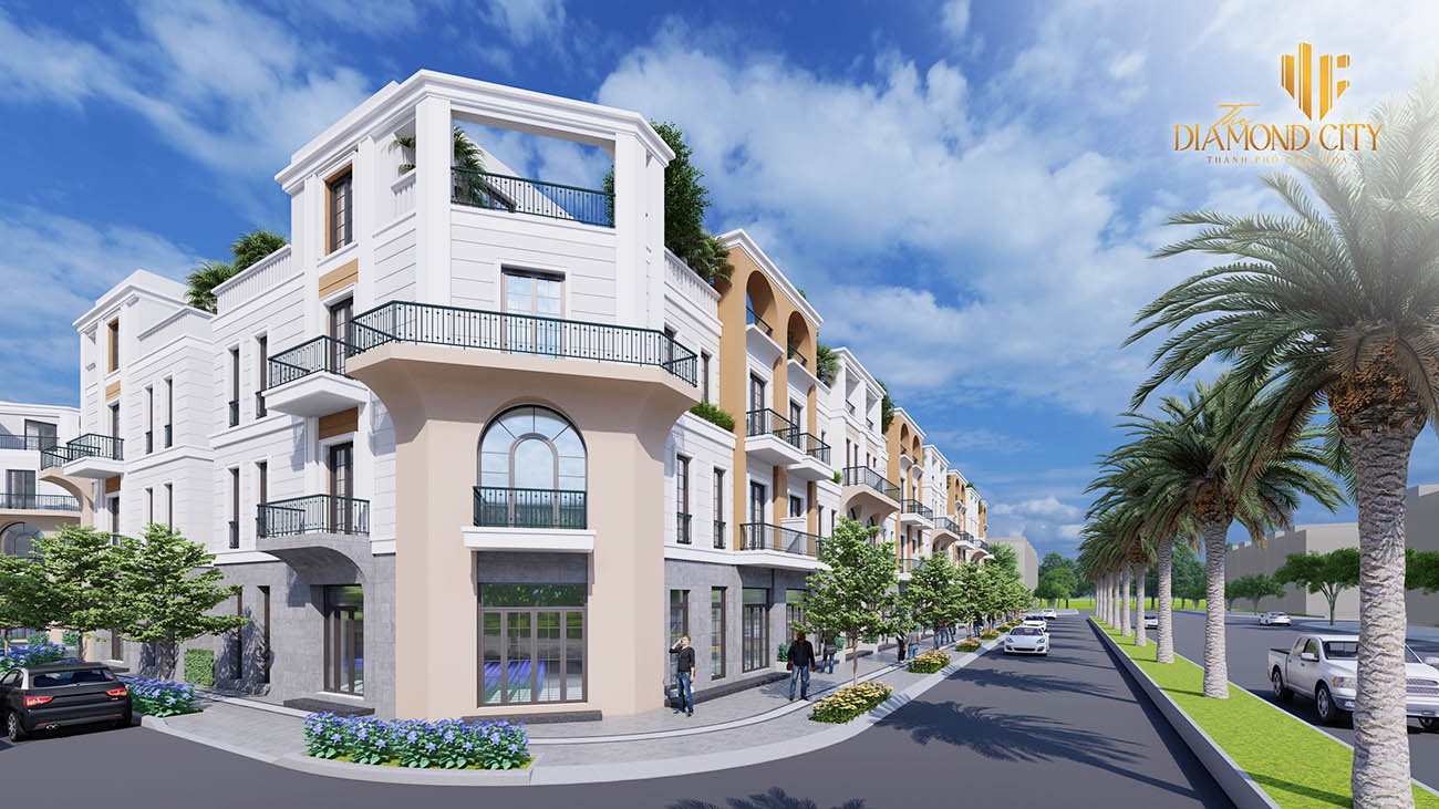 Mẫu nhà phố The Diamond City Bến Lức sang trọng