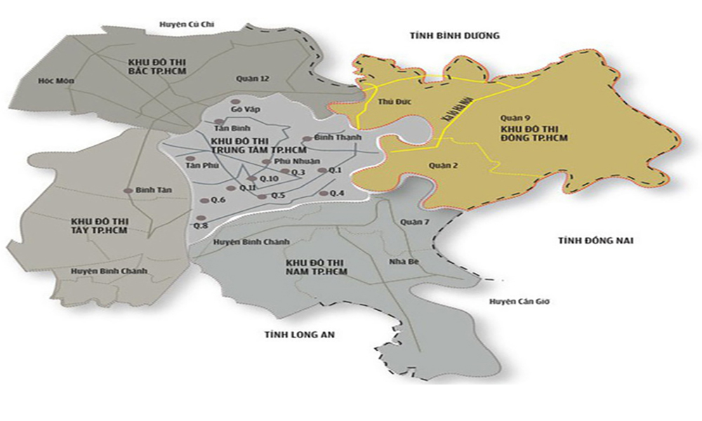 Vị trí của Khu Đông Sài Gòn