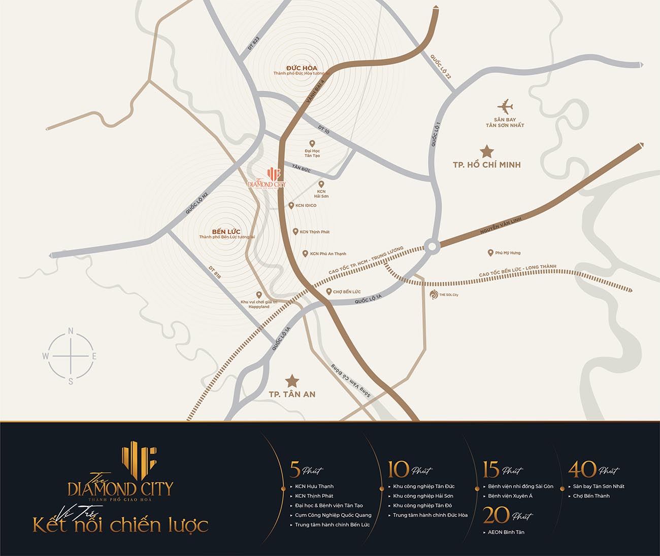 Vị trí The Diamond City - Khu đô thị Quốc Linh chính xác
