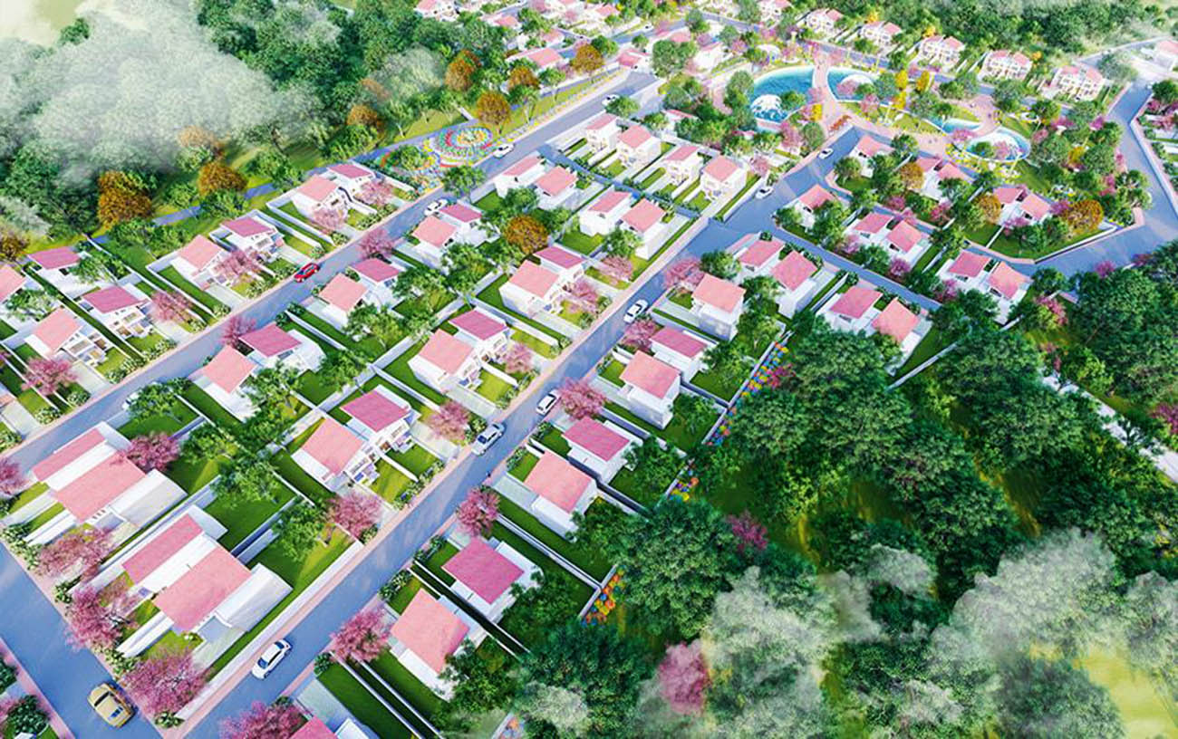 Mỗi nền biệt thự đều có sổ hồng thổ cư