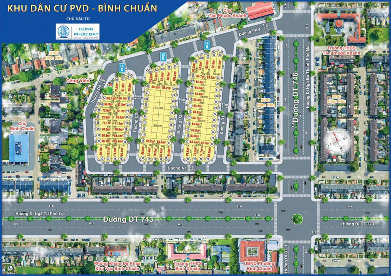 Quy hoạch dự án đất nền PVD Bình Chuẩn