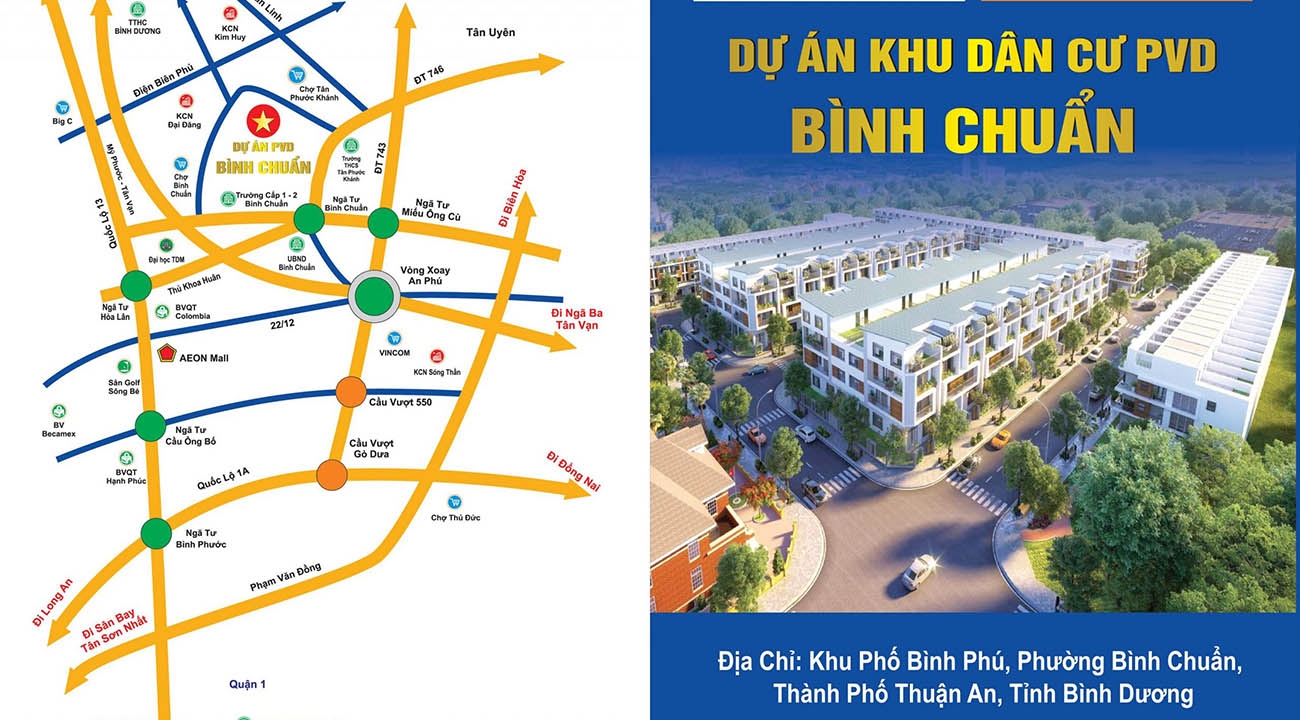 Vị trí dự án PVD Bình Chuẩn chính xác