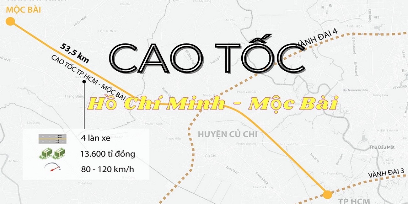 Sơ đồ tuyến Cao tốc TP.HCM - Mộc Bài và tiến độ mới nhất [2022]