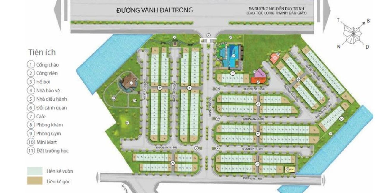 Sơ đồ phân khu dự án