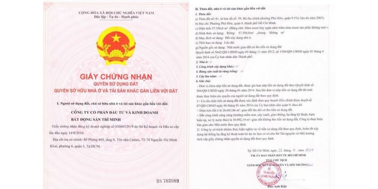 Sồ hồng dự án Mega Village