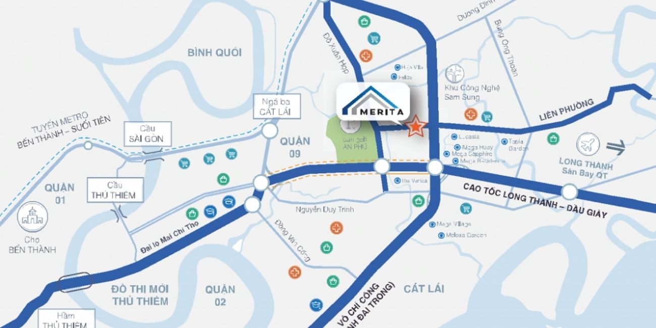 Vị trí dự án Merita Khang Điền Q9